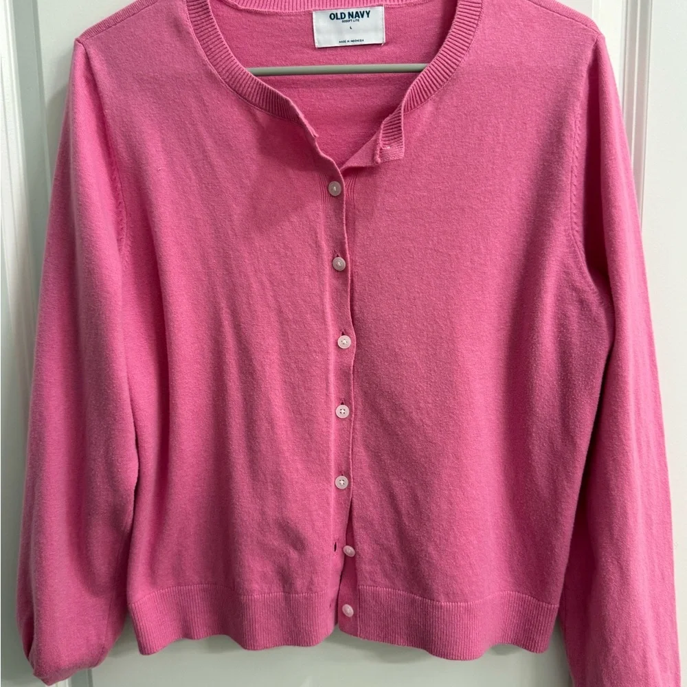 Old Navy Women's Vibrant Pink Cardigan - Picture 1 of 3